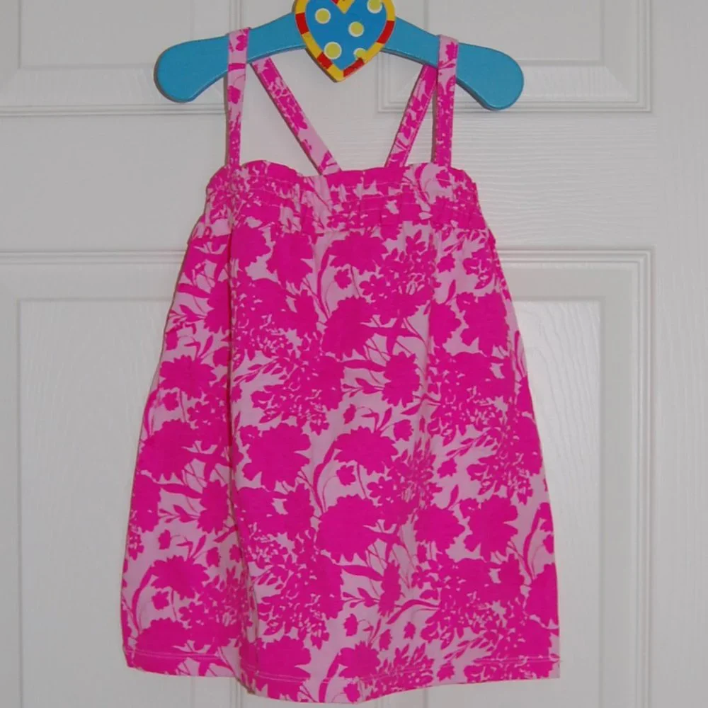 GAP Girls Size M (8), Pink Flowers Summer Top with Straps